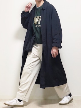 「Steven Alan（スティーブンアラン）のアイテム（ステンカラーコート）」を使った、reposukeさん（メンズ・173cm）の春コーディネート
