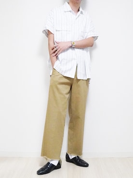 「Levi's（リーバイス）のアイテム（チノパンツ）」を使った、reposukeさん（メンズ・173cm）の夏コーディネート