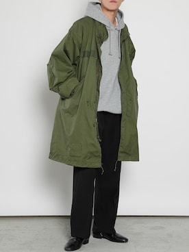 「ストレートパンツ」｜「アイテム（モッズコート）」を使った、reposukeさん（メンズ・173cm）の秋コーディネート