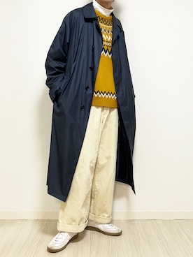 「DANTON（ダントン）のアイテム（パンツ）」を使った、reposukeさん（メンズ・173cm）の冬コーディネート