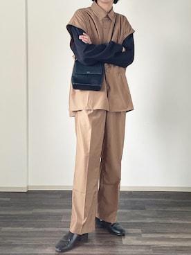 「ストレートパンツ」｜「アイテム（その他アウター）」を使った、reposukeさん（メンズ・173cm）の春コーディネート