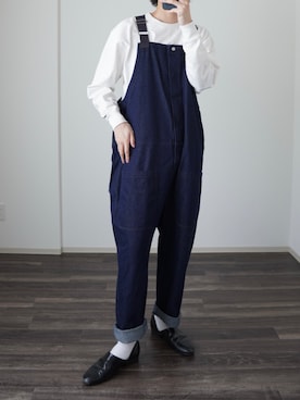 「グラフィックＴ」｜「アイテム（オールインワン・サロペット）」を使った、reposukeさん（メンズ・173cm）の春コーディネート