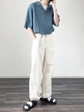 「INTER FACTORY（インターファクトリー）のアイテム（カーゴパンツ）」を使った、reposukeさん（メンズ・173cm）の春コーディネート