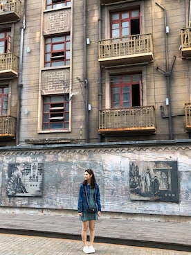 「URSUS BAPE（アーサスベイプ　）のアイテム」を使った、Yumi Chenさん（レディース・168cm）の秋コーディネート