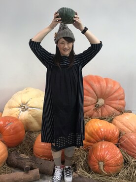「FRAPBOIS」｜「アイテム（アナログ腕時計）」を使った、にしこ  aru☆mさん（レディース・166cm）の秋コーディネート