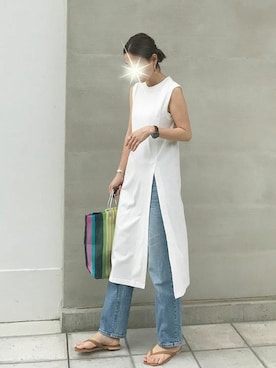 「aimoha（アイモハ）のアイテム（ワンピース/ドレス）」を使った、aimohaさん（レディース・166cm）の夏コーディネート