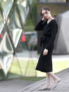 「BELL（ベル）のアイテム（ワンピース）」を使った、aimohaさん（レディース・166cm）の秋コーディネート