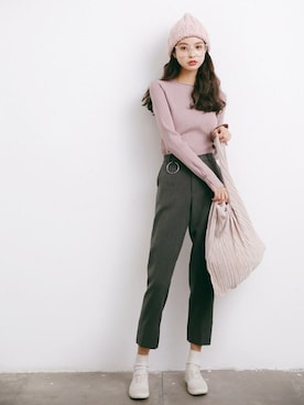 「aimoha（アイモハ）のアイテム」を使った、aimohaさん（レディース・166cm）の秋コーディネート