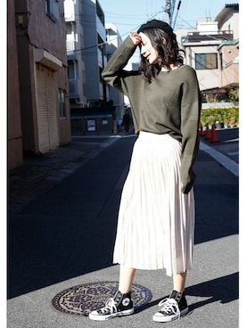 「aimoha（アイモハ）のアイテム」を使った、aimohaさん（レディース・166cm）の秋コーディネート