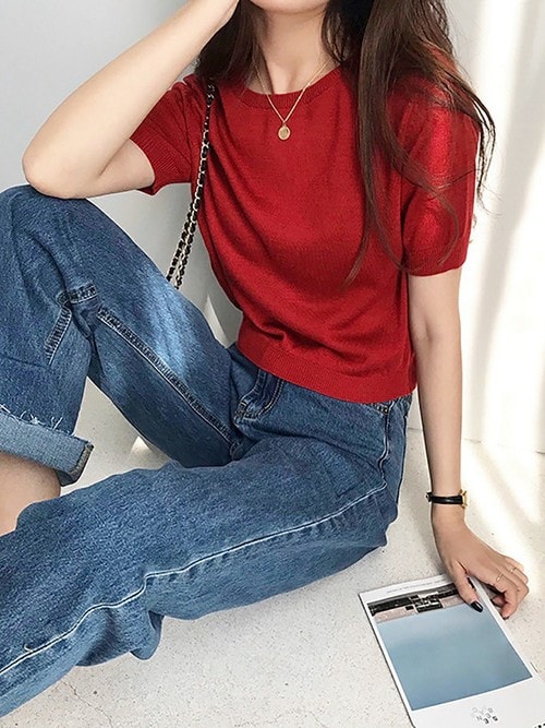 ハイウエストストレートデニム