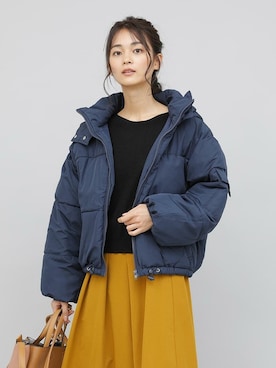 「BELL（ベル）のアイテム（ジャケット/アウター）」を使った、aimohaさん（レディース・160cm）の冬コーディネート