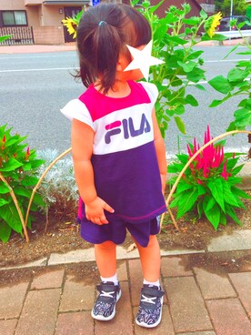 「FILA（フィラ）のアイテム（パンツ）」を使った、koge★Mさん（キッズ・90cm）の秋コーディネート