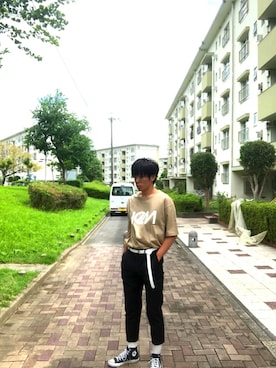 「夏秋ミックス」｜らすくさん（メンズ・175cm）の夏コーディネート