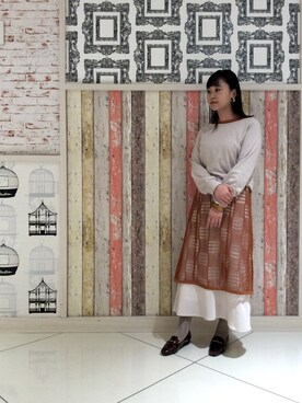 「WA ORiental TRaffic（ダブルエーオリエンタルトラフィック）の★ビットスクエアローファー★2114（ローファー）」を使った、ORientalTRaffic ルミネエスト新宿店さん（レディース・167cm）の春コーディネート