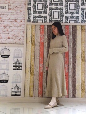 「ORiental TRaffic（オリエンタルトラフィック）の春夏新作★ストラップパイピングパンプス★1117（パンプス、ベージュ系）」を使った、ORientalTRaffic ルミネエスト新宿店さん（レディース・159cm）の春コーディネート