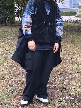 「アイテム（ステンカラーコート）」を使った、薬局さん（メンズ・169cm・20代）の秋コーディネート