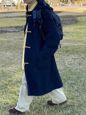 「Polo Ralph Lauren」｜「アイテム（ダッフルコート）」を使った、薬局さん（メンズ・169cm）の秋コーディネート