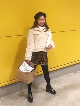 「dazzlin（ダズリン）のアイテム（その他アウター）」を使った、Non Miuraさん（レディース・161cm）の冬コーディネート