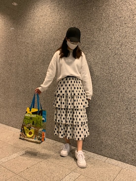 「スウエット」｜Non Miuraさん（レディース・161cm）の春コーディネート