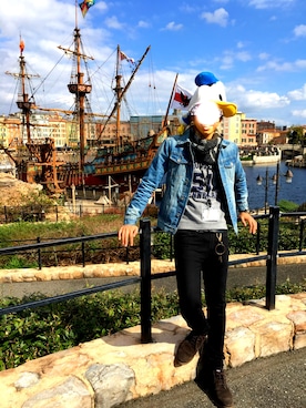 「TOPMAN（トップマン）のアイテム（チノパンツ）」を使った、Coneさん（メンズ・176cm）の秋コーディネート