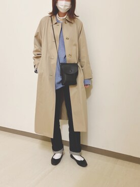 「JOURNAL STANDARD relume（ジャーナルスタンダード　レリューム）のアイテム（ステンカラーコート）」を使った、kannaさん（レディース・163cm）の冬コーディネート