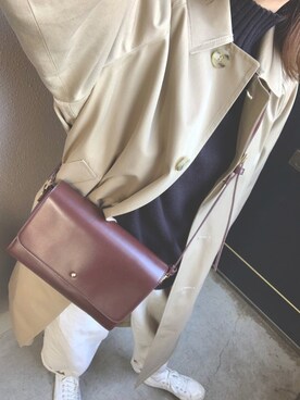 「JOURNAL STANDARD relume（ジャーナルスタンダード　レリューム）のアイテム（ステンカラーコート）」を使った、kannaさん（レディース・163cm）の冬コーディネート