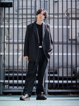 「Lui's（ルイス）のアイテム（スニーカー）」を使った、みやざきさん（メンズ・180cm）の秋コーディネート