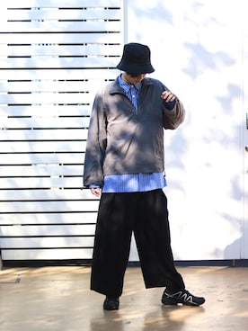 「lot holon（ロットホロン）のアイテム」を使った、みやざきさん（メンズ・180cm）の春コーディネート