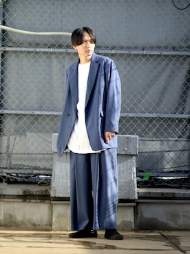 スラックスを使った ブルージャケット のメンズ人気ファッションコーディネート Wear