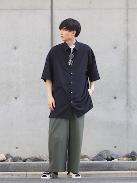 「ITTI（イッチ）のアイテム（シューズ）」を使った、みやざきさん（メンズ・180cm）の春コーディネート