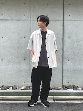 「Lui's（ルイス）のアイテム（サンダル）」を使った、みやざきさん（メンズ・180cm）の夏コーディネート