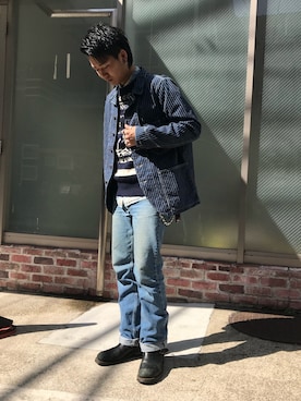 「アイテム（カバーオール）」を使った、Yuta Suzukiさん（メンズ・174cm・10代）の冬コーディネート