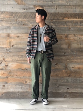 「ネルシャツ」｜Yuta Suzukiさん（メンズ・174cm・10代）の秋コーディネート
