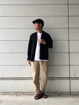 「HAVERSACK（ハバーザック）のアイテム（ジャケット/アウター）」を使った、Yuta Suzukiさん（メンズ・174cm）の夏コーディネート