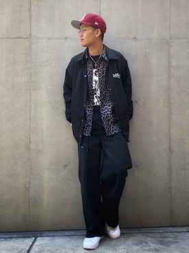 「schott（ショット）のアイテム（ナイロンジャケット）」を使った、Yuta Suzukiさん（メンズ・174cm）の冬コーディネート