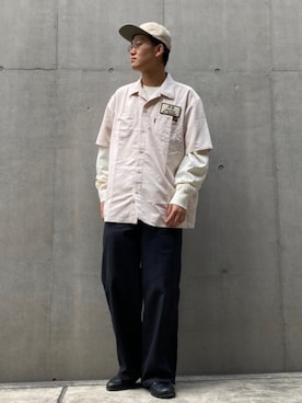 「THE FACTORY MADE（ザ ファクトリー メイド）のアイテム（キャップ）」を使った、Yuta Suzukiさん（メンズ・174cm）の春コーディネート