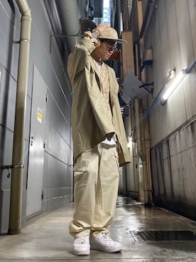 「HAVERSACK（ハバーザック）のアイテム」を使った、Yuta Suzukiさん（メンズ・174cm）の春コーディネート