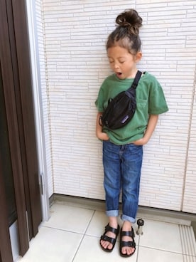 rinoさんの「patagonia　LIGHTWEIGHT TRAVEL MINI HIP PACK」を使ったコーディネート