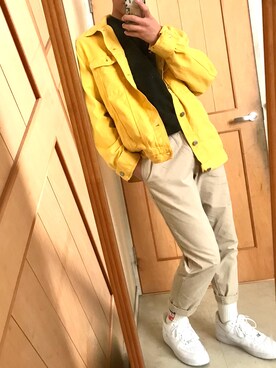 「H&M（エイチ・アンド・エム）のアイテム（ジャケット/アウター）」を使った、ryushin kanzaki さん（メンズ・171cm・10代）の春コーディネート