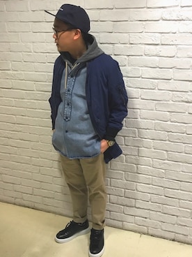 MJ-MICHIさん（メンズ・165cm）の冬コーディネート