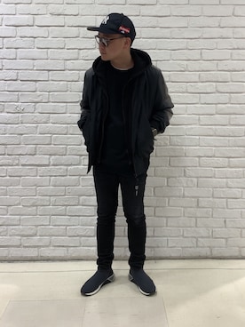 「DIESEL（ディーゼル）のアイテム（ミリタリージャケット）」を使った、MJ-MICHIさん（メンズ・165cm）の秋コーディネート