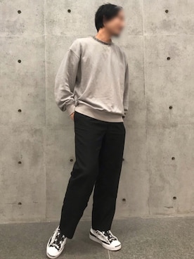 「ユニオンステーション」｜「アイテム（スウェット）」を使った、おまつさん（メンズ・176cm）の秋コーディネート