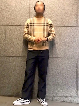 「Steven Alan（スティーブンアラン）のアイテム（ニットキャップ/ビーニー）」を使った、おまつさん（メンズ・176cm）の秋コーディネート