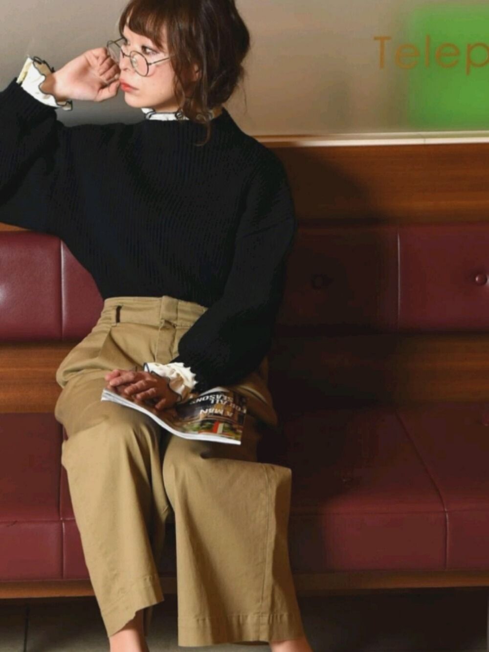 その他 MERU UNIQLO（ユニクロ）の「WOMEN コットンワイドパンツ（ハイライズ