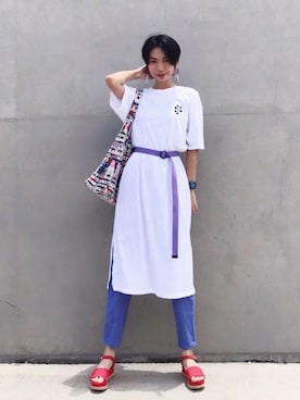 Harunaさん（レディース・173cm）の夏コーディネート