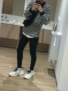 「コーデ記録」｜「アイテム（スニーカー）」を使った、HARUさん（メンズ・173cm）の秋コーディネート
