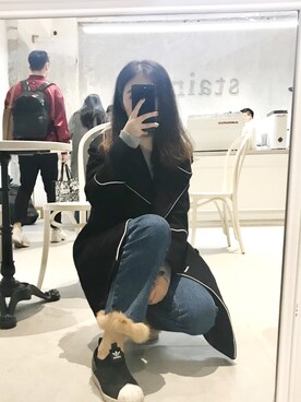 「Mo&Co.（モーアンドコー）のアイテム（ジャケット/アウター）」を使った、冷气小姐さん（レディース・160cm）の冬コーディネート
