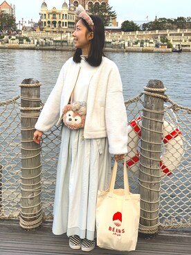 「日系极简」｜「アイテム（スリッポン）」を使った、つきの うさぎさん（レディース・162cm）の春コーディネート