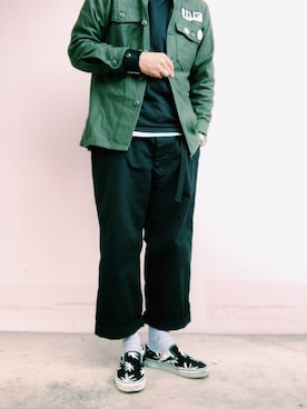 「フランス軍」｜「アイテム（アクセサリー）」を使った、TSさん（メンズ・174cm）の冬コーディネート