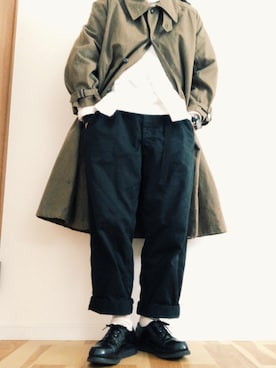 「フランス軍」｜「アイテム（その他アウター）」を使った、TSさん（メンズ・174cm）の冬コーディネート